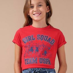 U.S. Polo Assn. Kids Girls Printed Pure Cotton T-shirt-picture-1