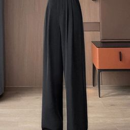 Outzidr Women Smart High Waist Wide Leg Trousers-image-39