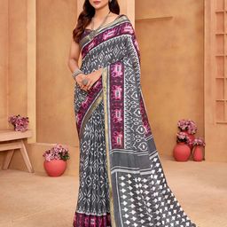 Munir Zari Pure Cotton Ikat Saree-picture-21