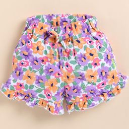 Biskid Purple Cotton Shorts-image-56