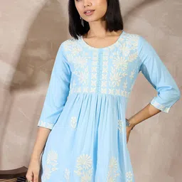 all about you Embellished Embroidered Peplum Top-image-95