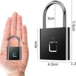 SEAHAVEN Smart Lock Fingerprint Biometric Padlock 10 Fingerprint User Rechargeable Smart Door Lock image 4