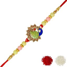 MEIRA JEWELLERY 3-Pcs Rakhi With Roli Chawal & Greeting Card-image-62