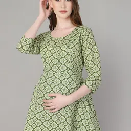 Zuvino Print Ethnic Peplum Longline Top-picture-7