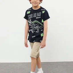 Trendyol Boys Typography Printed Applique T-shirt-picture-25