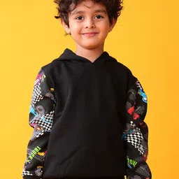 Anthrilo Boys Graphic Printed Hooded Pullover Sweatshirt-picture-19