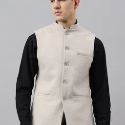 Richlook Men Woven Solid Nehru Jackets-picture-26