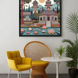 999Store White & Pink Mahal Printed Canvas Wall Art-picture-17