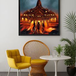 999Store Brown & Blue 1 Piece Canvas Other Wall Paintings-image-66