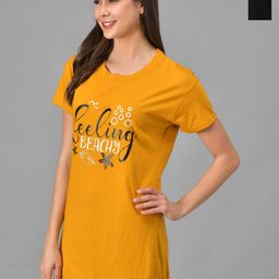 Christy World Women Pack Of 2 Printed Slim Fit Longline T-shirt-image-98