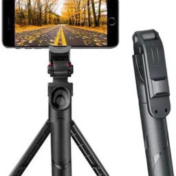 Techobucks Lates Selfie Light Tripod Stand support All Phones Single Gimbal Monopod Monopod Kit-image-16