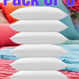 White Pillow 6 Microfibre Solid Sleeping Pillow Pack of 6-13