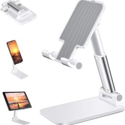 Bodoma Mobile Foldable Stand for All Smartphones, Tabs, iPad (white) Mobile Holder-24