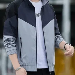 Men Colorblock Casual Jacket-image-74