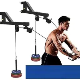 Tricep Workout Machine Wall-Mounted Cable Pulley System for LAT Pull Downs Lat Pulldown-28