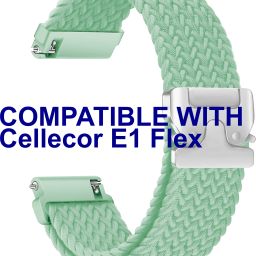 ACM Watch Strap Woven Braided Clipper 22mm for Cellecor E1 Flex Smartwatch Belt 3751485 mm Fabric Watch Strap-image-90