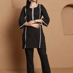 Sangria Printed Pure Cotton Tunic & Trouser Co-Ords-18