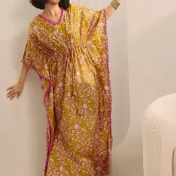 Libas Printed Maxi Nightdress-image-85