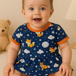 Adhigams Kids Printed Cotton Romper-image-25