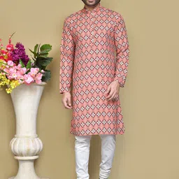 RANAK Ethnic Motifs Printed Mendarin Collar Straight Kurta-picture-27