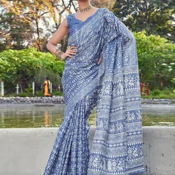 KALINI Women Ethnic Motifs Printed Jamdani Saree-picture-22