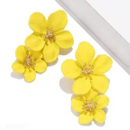 styledose Layered Petal Dangle Floral Drop Earrings-56