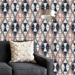 ArtzFolio Printed UV-Resistant Anti-Bacterial Tribal Textured Argyle Peel & Stick Wallpaper-image-34
