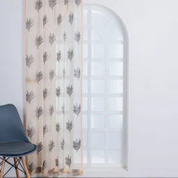Parda Online Unisex Floral Printed Sheer Long Door Curtain-image-6
