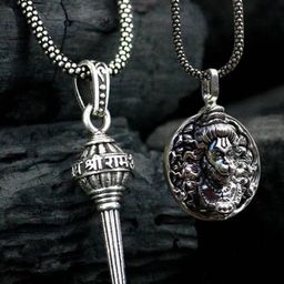 RV Jewels Silver-Plated Circular Pendants with Chains-image-64