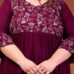 PrettyPlus by Desinoor.com Plus Size Empire Midi Dress image 2