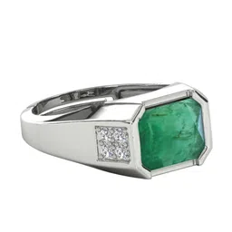 RRVGEM Unisex Green Brass Finger Ring-10