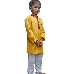 BAESD Boys Regular Pure Cotton Kurta with Pyjamas image 2