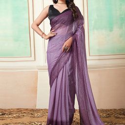 DIVASTRI Striped Pure Georgette Saree-picture-28
