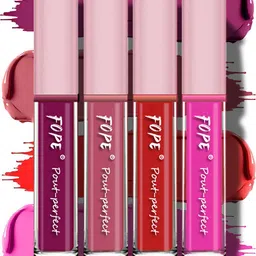 FOPE Set Of 4 Pout Perfect Matte Liquid Lipstick - 4 ml Each - 01-03-04-12-29