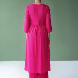 DIVASTRI Women Printed Regular Kurta with Trousers & With Dupatta image 3