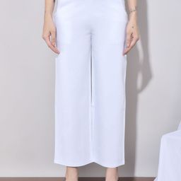 FFU Women Relaxed Straight Leg Pleated Mid-Rise Trousers-image-52