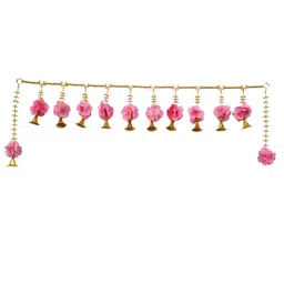 NARYA TRADITIONAL Cream-Coloured & Pink Toran Festive Decor-picture-23