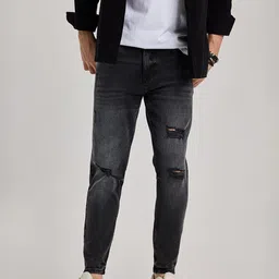 Snitch Men Classic Mildly Distressed Light Fade Stretchable Jeans-image-67