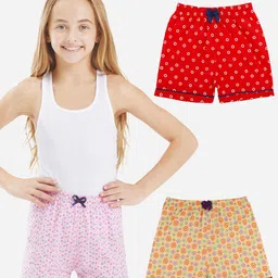 Bodycare Kids Girls Shorts with Premium Cotton Pack of 2 Suitable for All Day Wear-image-80