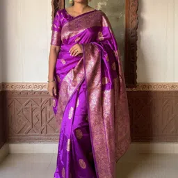 Twika Women Woven Design Zari Saree-picture-37