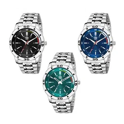 SWADESI STUFF Men Dial & Straps Analogue Watch SDS 95 BLK GRN BLU-48