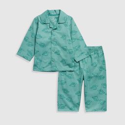 mothercare Boys Graphic Printed Lapel Collar Pure Cotton Night suit-picture-13