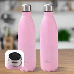 The Better Home Pink Set of 2 Stainless Steel Double Wall Vacuum Water Bottle-6