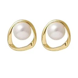 Inara Robes Gold-Plated Alloy Pearls Earrings-picture-6