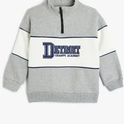 Koton Boys Embroidered HalfZipper Sweatshirt-picture-41