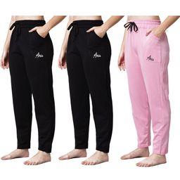 FIT N FAME Women Pack of 3 Mid-Rise Cotton Pyjamas-image-61