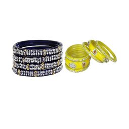 SOMIL Set of 22 Blue Alloy Bangles-image-83