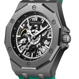 KENNETH SCOTT Men Dial & Textured Straps Analogue Automatic Watch K25301-XSHB image 5