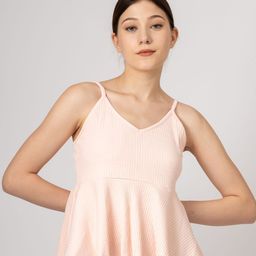 Redamancii Women Vertical Striped Shoulder Straps Polycotton Top-image-79