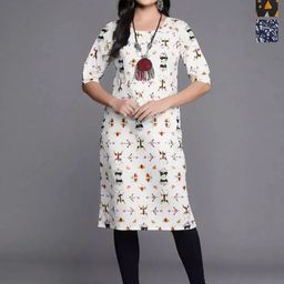 Anouk Rustic Women Pack Of 3 Geometric Printed Crepe Kurta-image-93